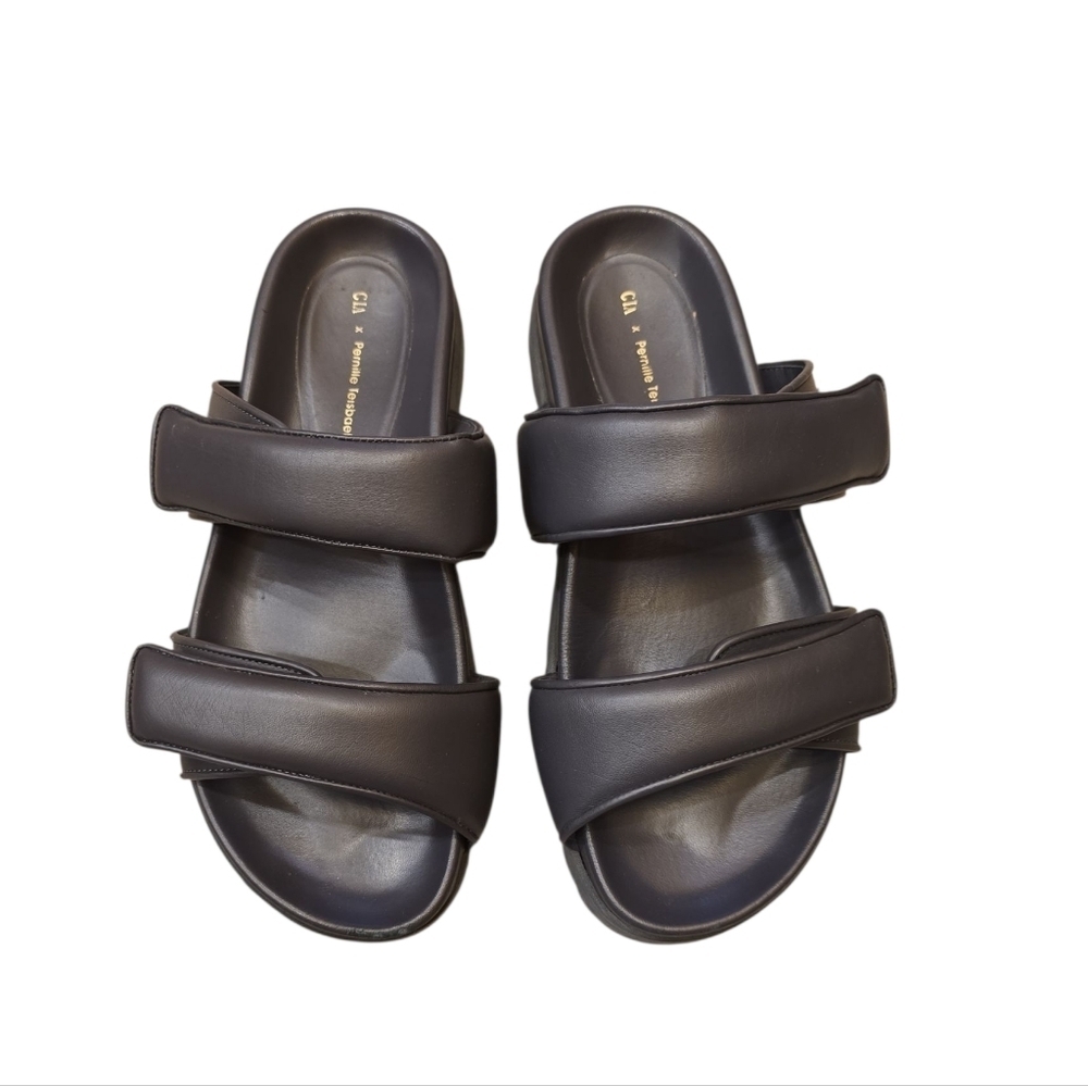 GIA X Pernille Teisbaek Leather Sandals Black Size 39 - Picture 3 of 9